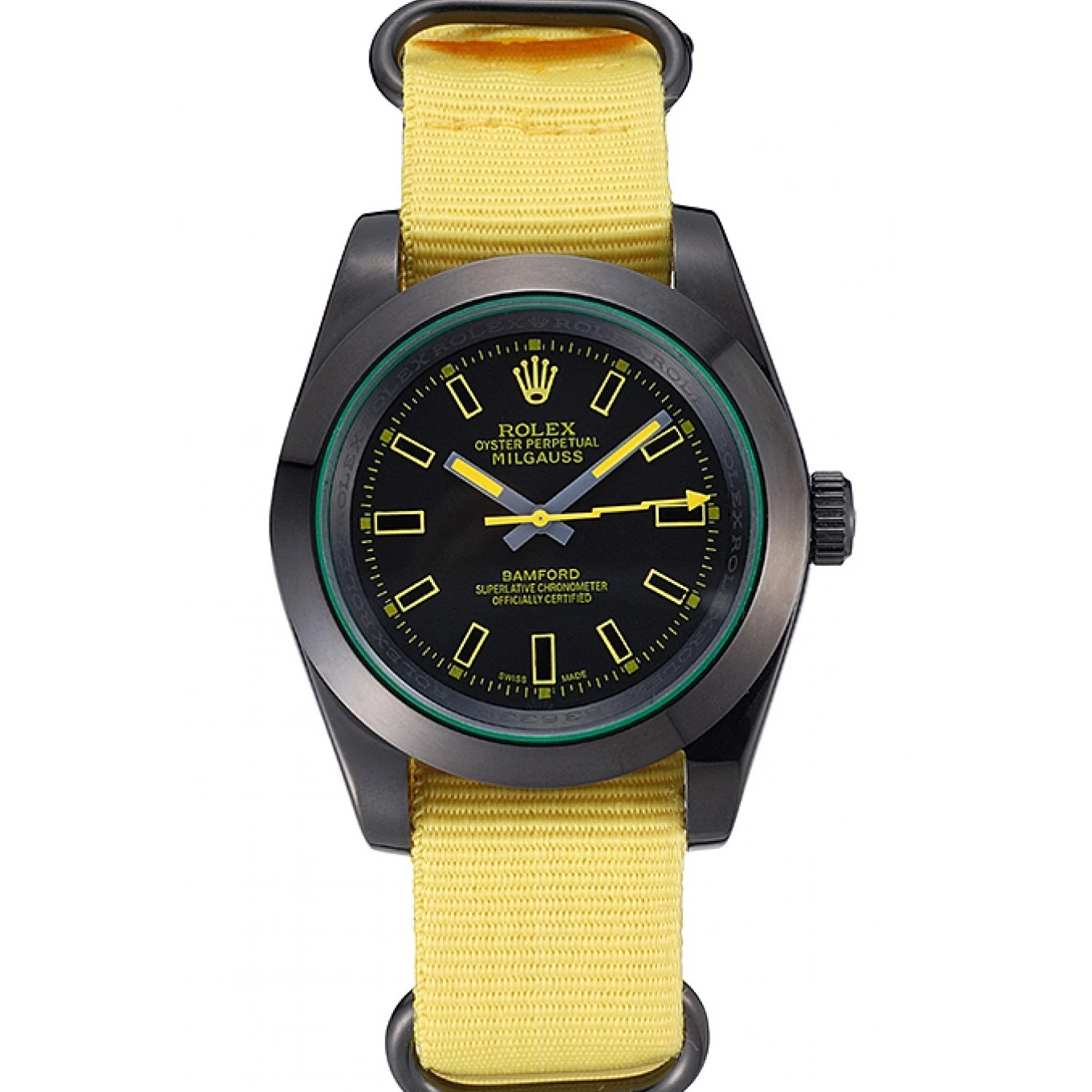 MiroTime 0821 Rolex Milgauss Bamford Yellow Nylon Strap 621999